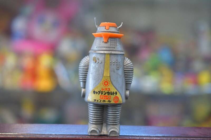 昭和　レトロ　シスコ　キャプテンウルトラ ハック　ロボット　人形　約１０．５ｃｍ　菓子容器