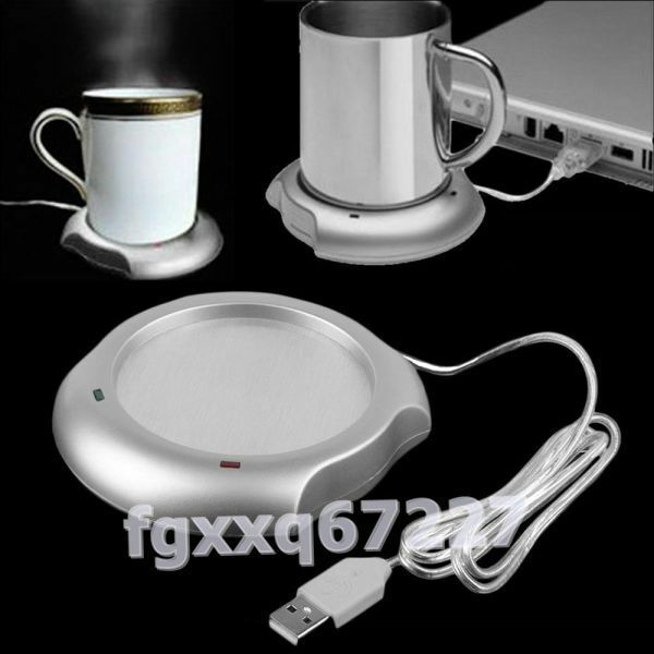GQ046:★人気☆電気ホットコースター ミニヒーター ポータブル USB マット加熱ウォーマー 茶 コーヒー ミルク マグパッド
