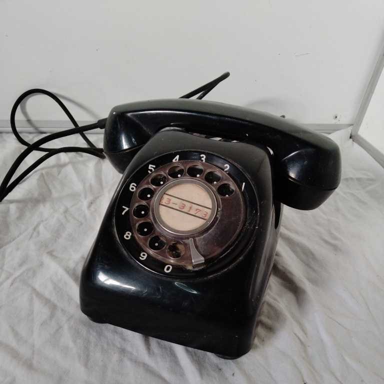（L1）黒電話 昭和レトロ インテリア ダイヤル式電話 