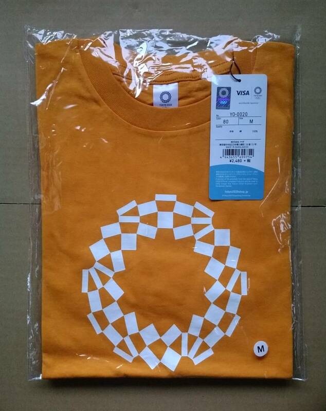 【新品 未開封】 東京オリンピック Tシャツ 半袖　Mサイズ　黄　1枚 ※送料無料
