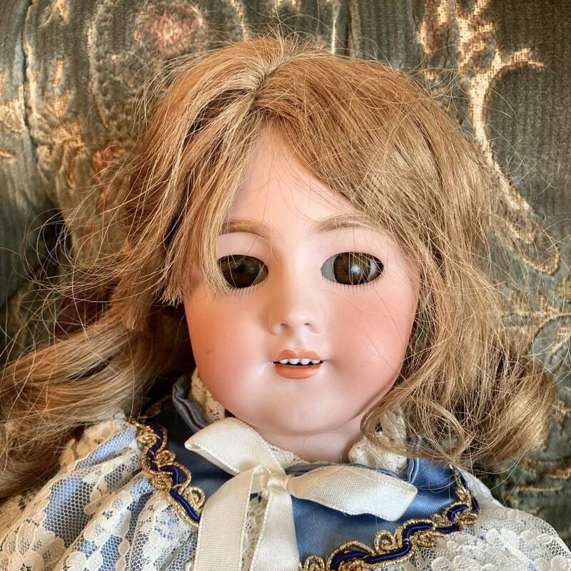 DEPジュモー　アンティーク　ビスクドール　フランス人形　人毛ウィッグ　ドレス　べべジュモー　56cm
