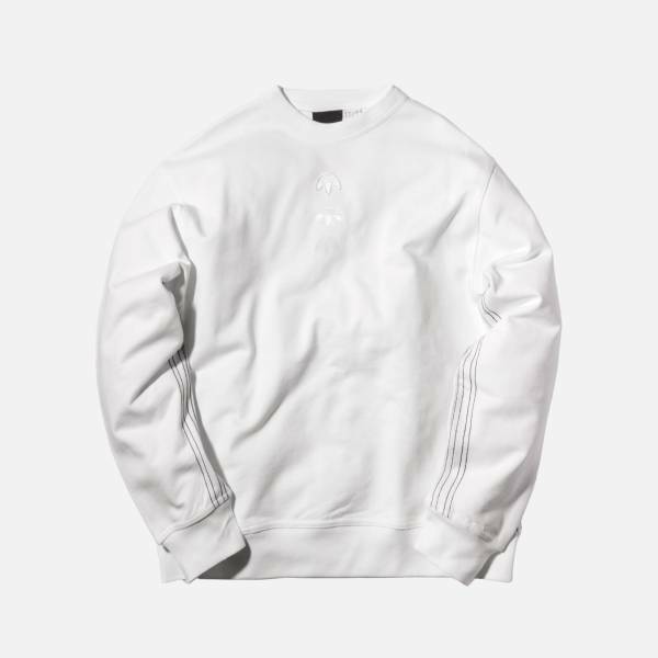 新品 未使用 正規品 希少品◆ NY KITH 買付 ADIDAS ORIGINALS X ALEXANDER WANG LOGO CREW WHITE 白 Mサイズ