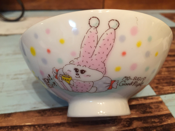 昭和レトロ ウサギの子供お茶碗
