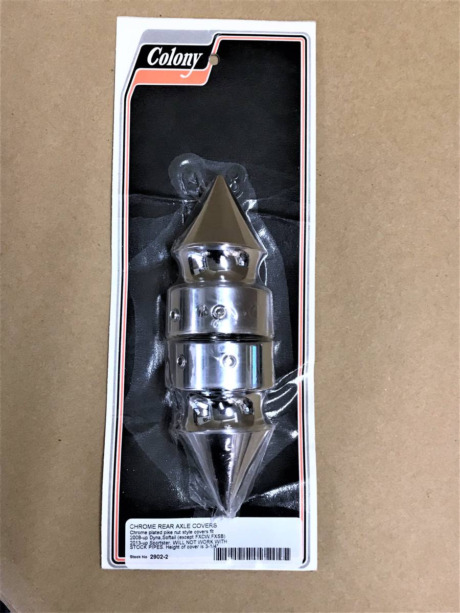 ☆HARLEY SPORTSTER　2902-2　スパイククロームアクスルカバーリア用　【新品未使用品】委託品