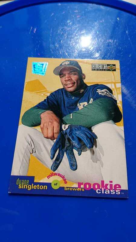 ルーキーカード!デュアン・シングルトン Duan Singleton 1995UPPER DECK 21 MLBミルウォーキー・ブルワーズ