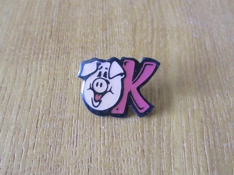 古い ピンバッジ： 豚 ブタ K 動物 ピンズ #W
