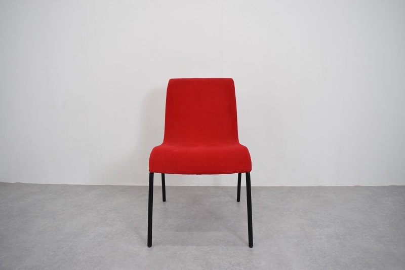 ★★★オランダ製　Lensvelt社　布張　チェア　赤　【手渡可能】★★★
