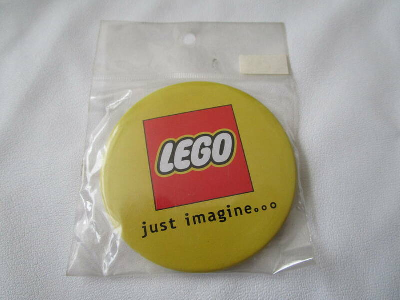 LEGO レゴ 缶バッジ？ 年代物 just imajine ７センチ缶プレート 未使用品