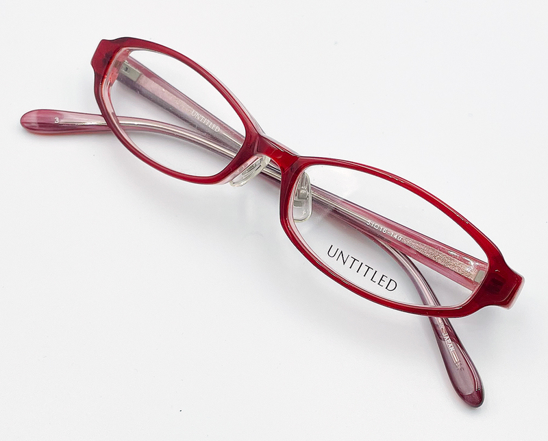 メガネフレーム UNTITLED 8039 エンジ メガネ 眼鏡 新品未使用 デッドストック品 送料無料
