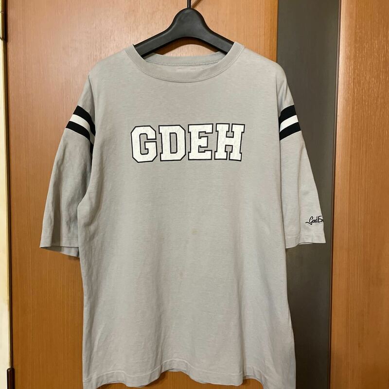 希少 初期『GOOD ENOUGH』97年製「GDEH」ロゴフットボールT-SH 藤原ヒロシ 裏原 アーカイブ 90s ストリート 古着 Logo