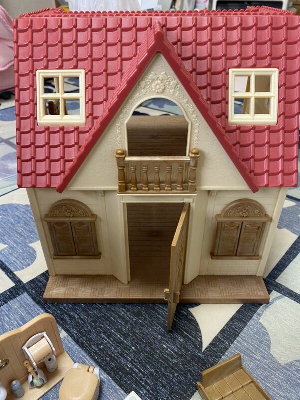 シルバニアファミリー 赤い屋根の大きなおうち おすすめ家具セット はじめてのシルバニアファミリー(箱あり)