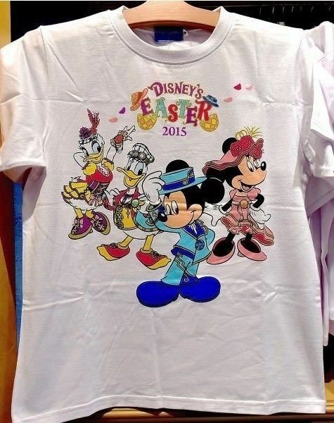 ★新品【ディズニーリゾート　イースター2015】Tシャツ　Sサイズ　定価2600円　TDR　白　ミッキー ミニー ドナルド デイジー　半袖Tシャツ