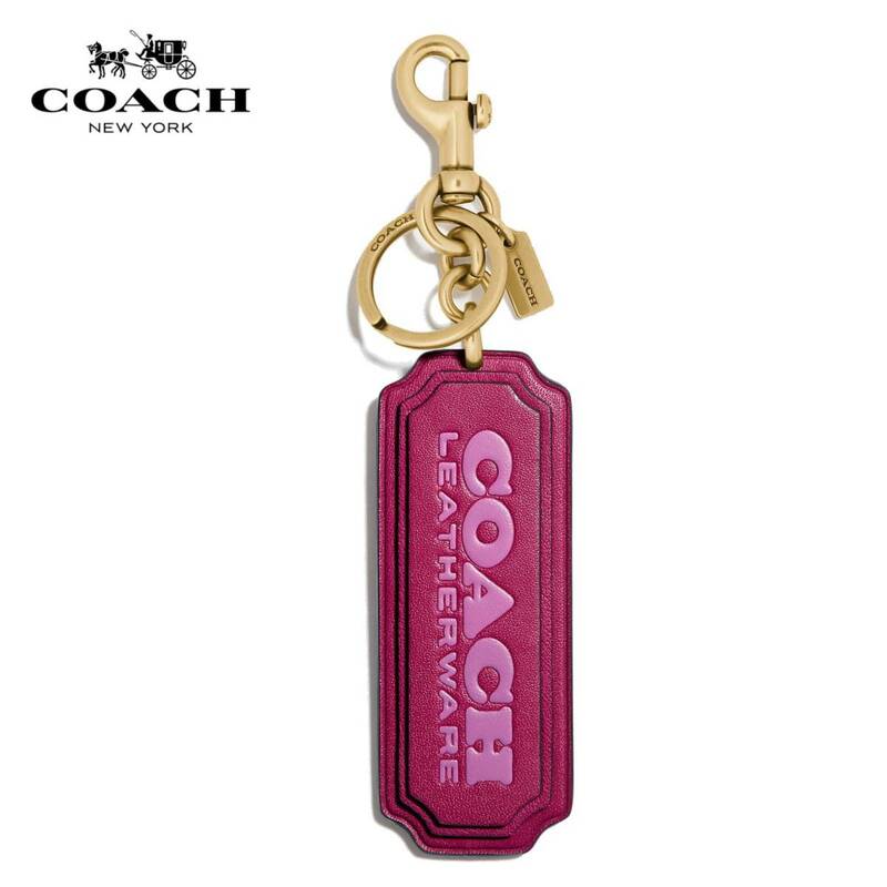 ◆新品タグ付き/正規品◆【COACH★89411】コーチ 百貨店商品♪ キーホルダー キーリング バッグチャーム レザー 定価9,900円 即決!!　