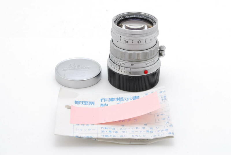 [AB-品]Leica Summicron M 50mm F2 固定前期型★OH済み★キャップ★3938