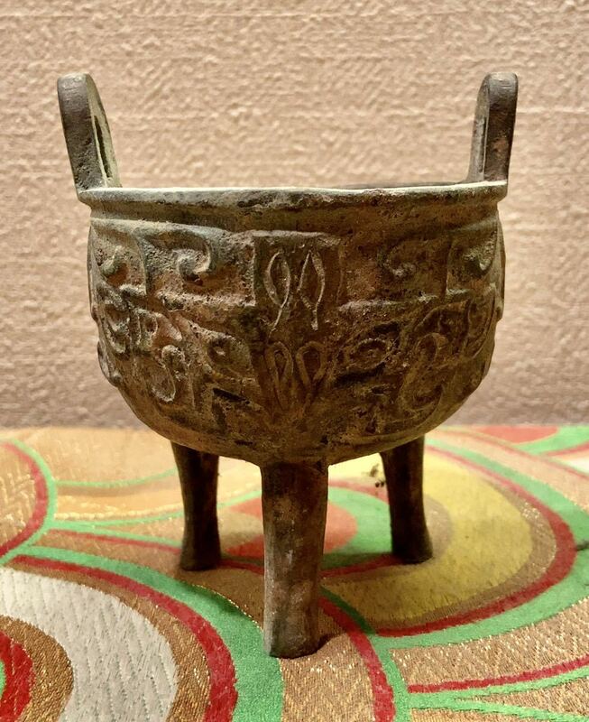 中国三足 銅製 香炉 古美術 
