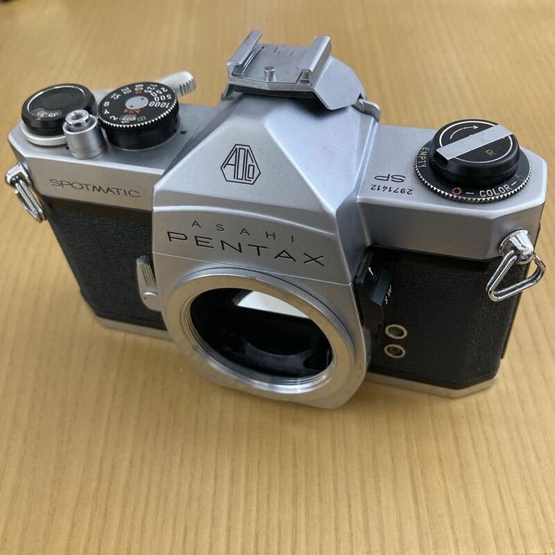 【現状渡し】ASAHI OPT. Co., Japan PENTAX SP ボディ SPOTMATIC シャッター切れ、スピード変化します。露出計NG アクセサリーシュー付き