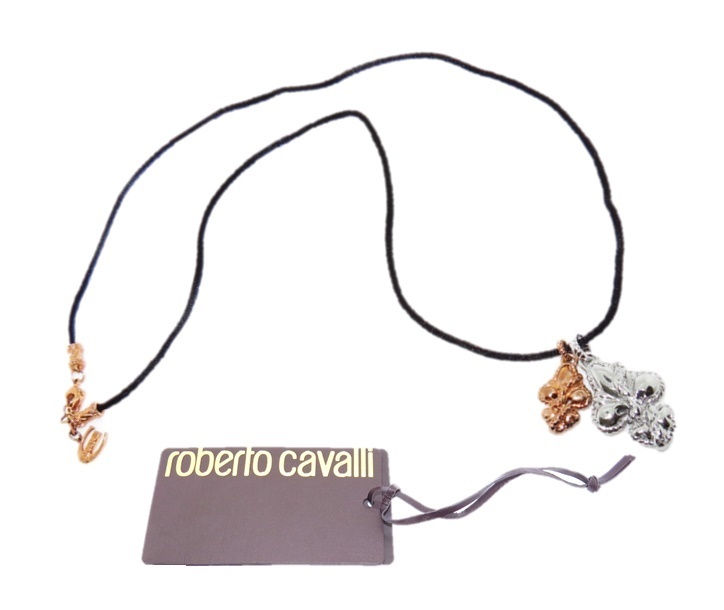 506 新品【Roberto Cavalli ロベルトカヴァリ】イタリア製 ひも ネックレス N5196505-3923