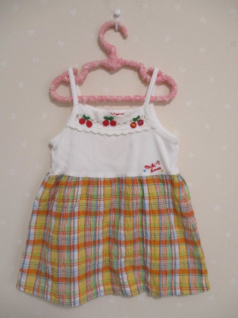 Ω ミキハウス Ω★ 可愛いキャミワンピース ★ オレンジ 90㎝ 20402