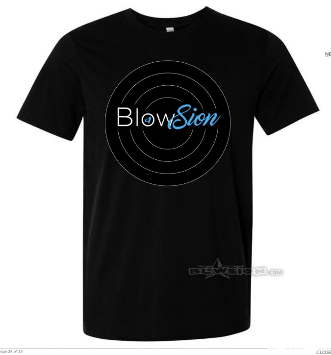 ★☆ BLOWSION ブロージョンＴシャツ Black-Blue/White サイズＬ 新品 ★☆