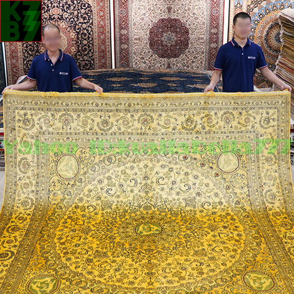 【贅沢敷物】ペルシャ 絨毯 シルク★274ｘ274ｃｍ 100％ ハンドメイド カーペット ラグ 住まい インテリア 応接間 リビング 高級 装飾 W54