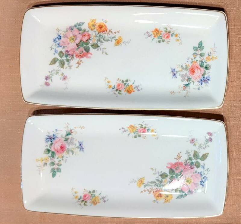 25 ROYAL DOULTON ロイヤルドルトン ARCADIA アルカディア スクエア プレート（28.5×14×2㎝）2枚セット