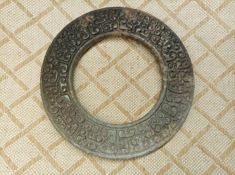中国文物 古玉 収集家の放出品 戰國 玉環 