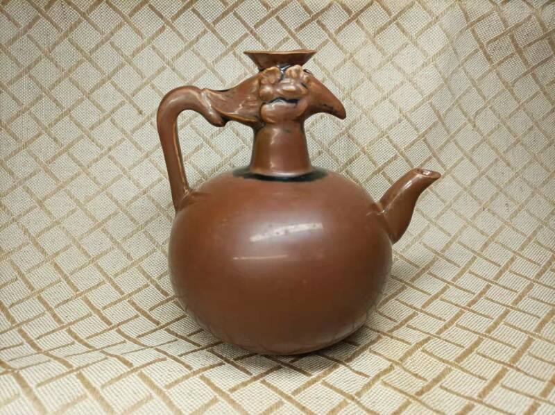 中国 唐物 古瓷 釉 時代物 宋代定窯鳳首壺
