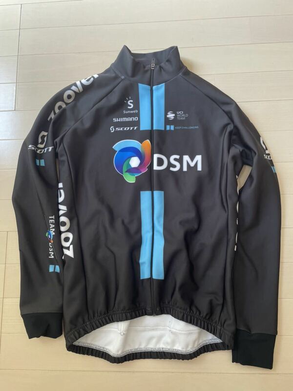 Bioracer Team DSM Replica Long Sleeve Jersey Black/Blue Size: M ビオレーサー チームDSM レプリカジャージー 裏起毛 サイクルジャージ