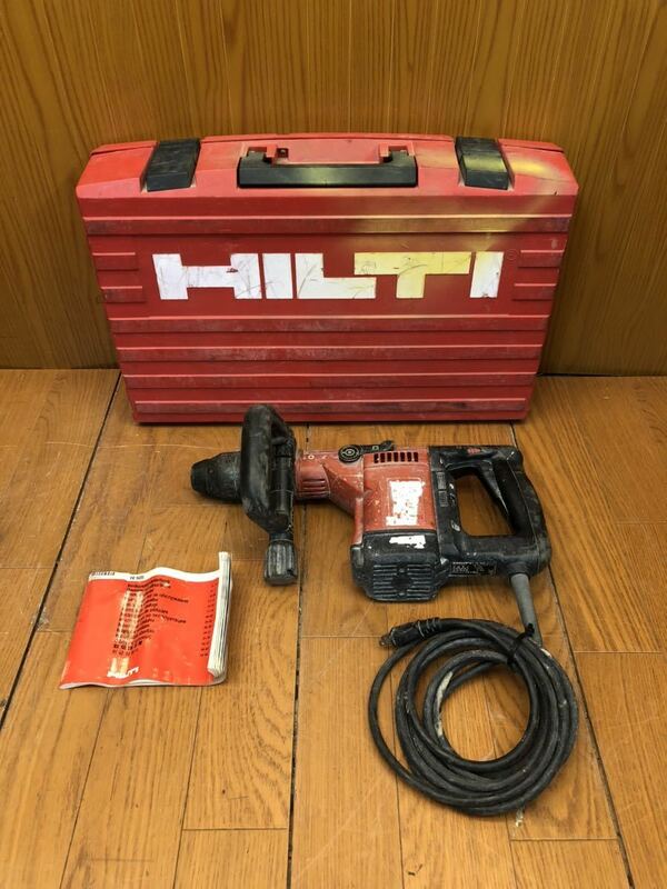 ★動作品★HILTI　ヒルティ　電動ハンマ　TE505　コード式　100V ハンマドリル　穴あけ 破砕 粉砕　工具　ケース・取説付き★（H916)AKARI