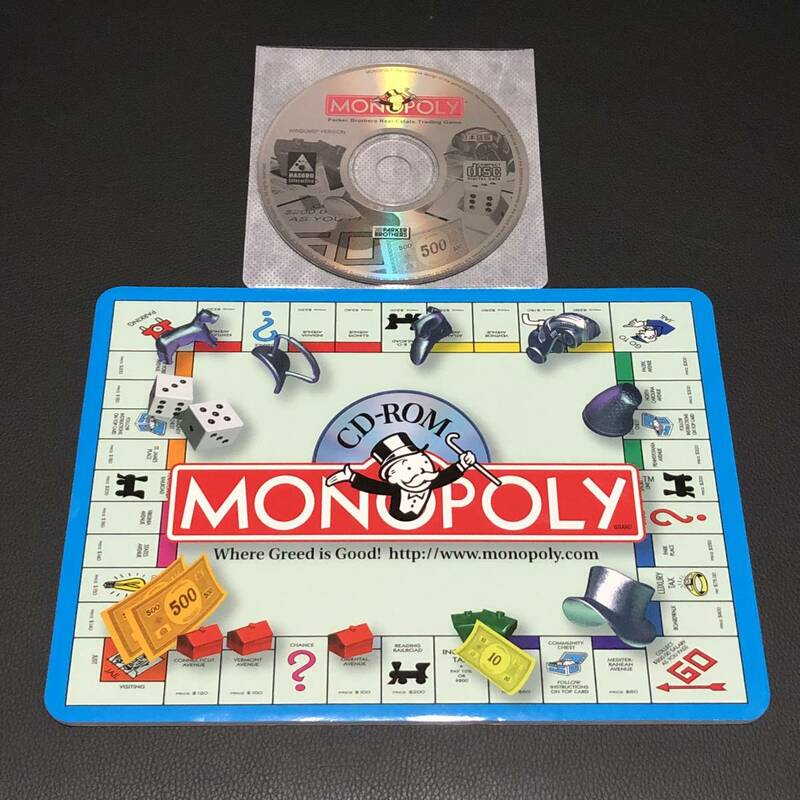 モノポリー　ウィンドウズ　CD-ROM(日本語版)　マウスパッド　★★★★★送料込み★★★★★　MONOPOLY　Windows　1996　ボード　ゲーム