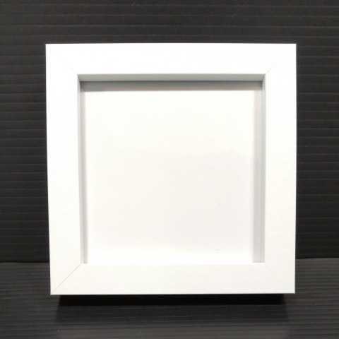 額縁 正方形 １０センチ ＭＤＦ製 ホワイト 水彩画・デッサン画に アートフレーム