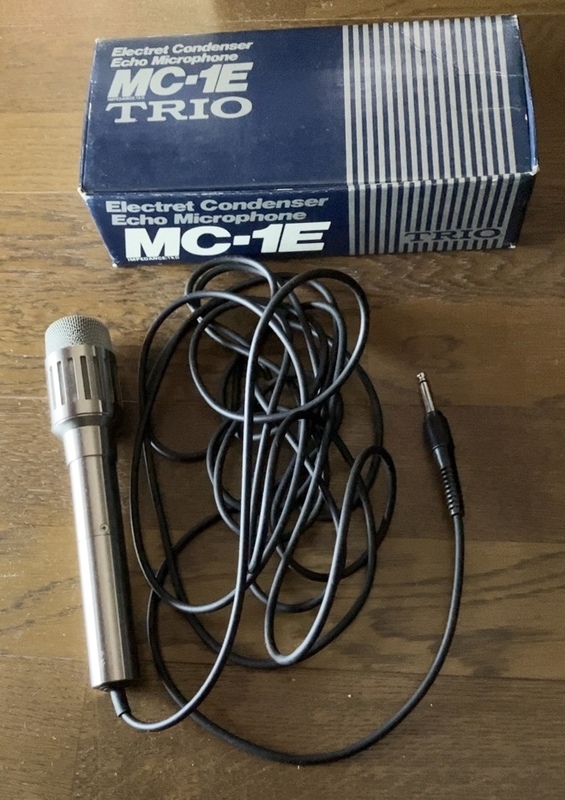 ほぼ新品マイクシルバーElectretCondenserEcho MicrophoneME-1ETRIO昭和レトロアンティーク