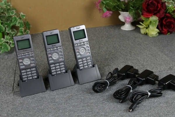 現状!! 2014年製 NTT EPNIP-PS コードレス電話機３点セット ビジネスフォン