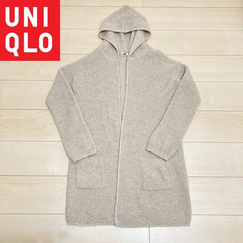 ユニクロ UNIQLO ローゲージニットアウター ロングニット ニット パーカー フーディー セーター レディース アウター