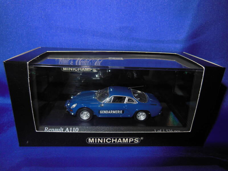 1/43　ルノー　アルピーヌ　A110　青　1971年　RENAULT　ALPINE　BLUE　MINICHAMPS　ミニチャンプス