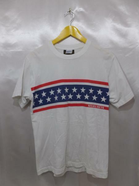 sixhelmets シックスヘルメッツ 星条旗Tシャツ サイズM 38/40 白 ホワイト系 半袖 トップス メンズ