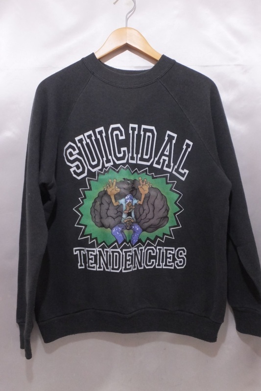 SUICIDAL TENDENCIES スイサイダル Hanes ボディ ヴィンテージスウェット サイズM スミクロ色 トップス メンズ