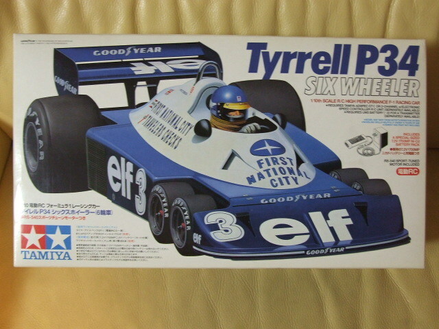 絶版 タミヤ 1/10 タイレル P34 シックスホイーラー（6輪車）Tyrrell P34 SIX WHEELER RS-540スポーツチューン ニカドバッテリー 充電器