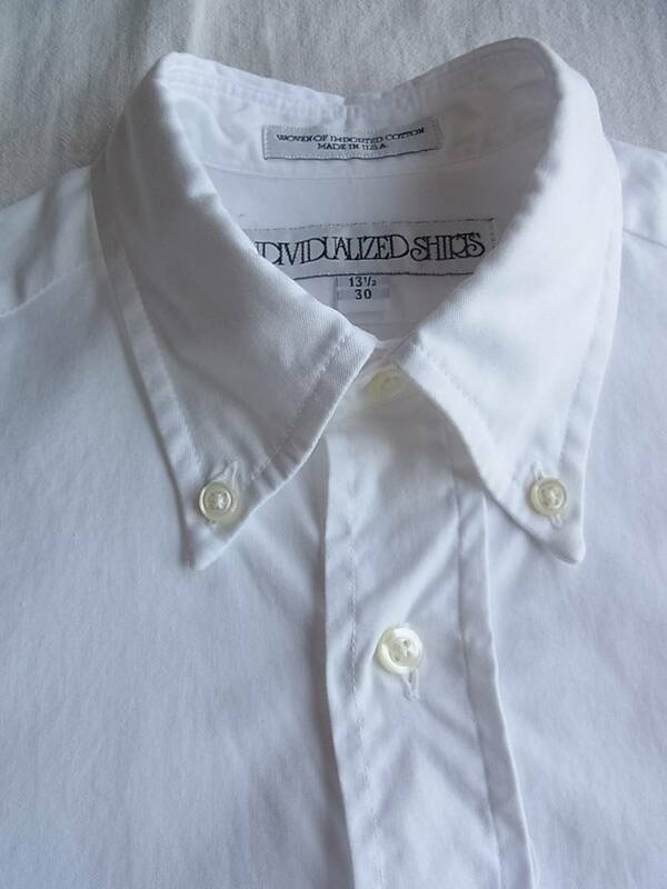 INDIVIDUALIZED SHIRTS インディビジュアライズド シャツ　コットンオックス素材　ボタンダウンシャツ　サイズ 13 1/2 - 30　MADE IN USA