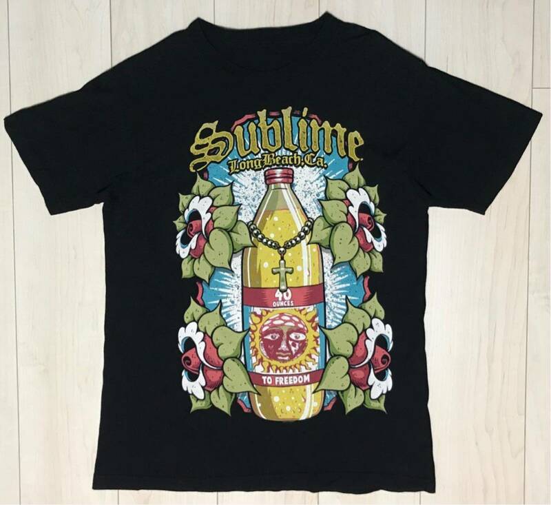 サブライム SUBLIME Tシャツ 【 S 〜 M 黒 ブラック 】 パンク、レゲエ、スカ 、ダブ 、ヒップホップ、バンドT