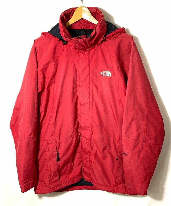 ■90s 90年代 ビンテージ THE NORTH FACE ノースフェイス GORE-TEX ゴアテックス ナイロン マウンテンパーカー ジャケット 古着 レッド M■