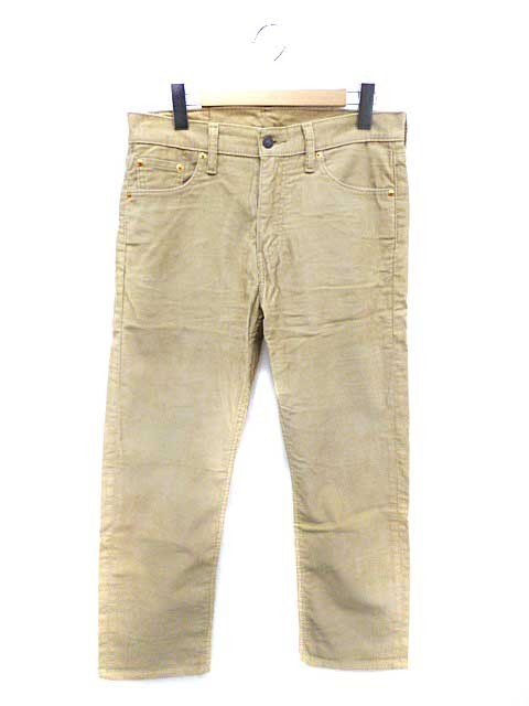 ∞【中古】リーバイス Levi's 513 パンツ コーデュロイ スリムストレート ストレッチ W30 L32 茶 ベージュ メンズ 秋冬 □G8