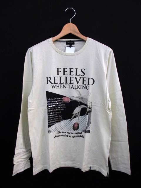 ∞【未使用】MALE&Co. メイルアンドコー Tシャツ カットソー クルーネック 長袖 L 緑 セージ メンズ □G8