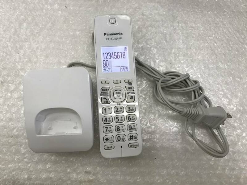 Panasonic 電話機子機 KX-FKD404-W 中古品A-2296