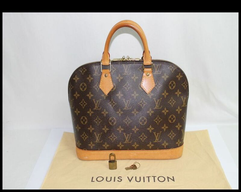 中古 LOUIS VUITTON アルマ モノグラム ハンドバッグ M51130 パドロック カデナ付 レディースバッグ 女性用バッグ ルイヴィトン USED品