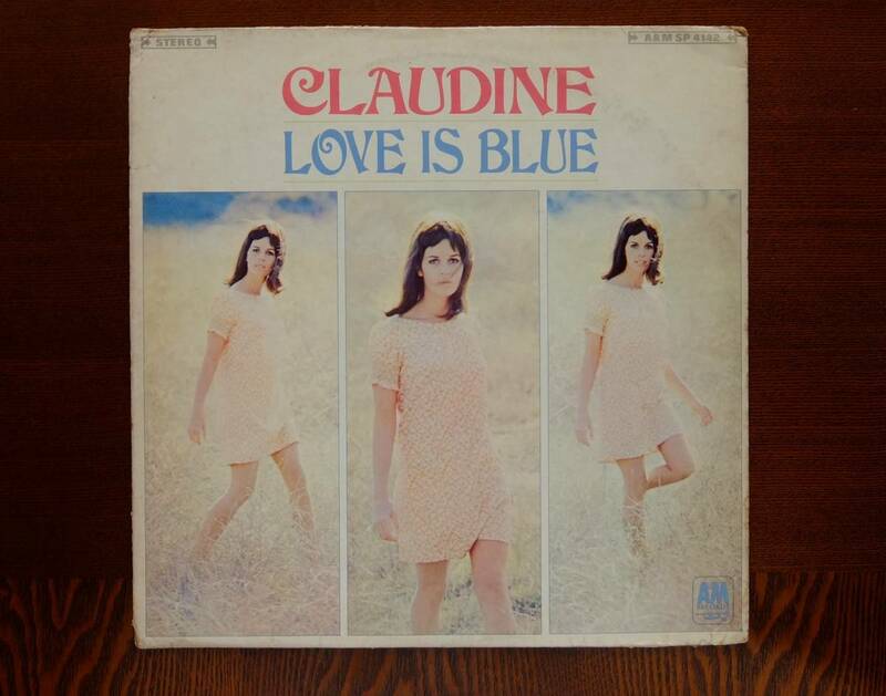 LPレコ－ド1枚。洋盤。CLAUDINE。LOVE IS BLUE。クラウディーヌ