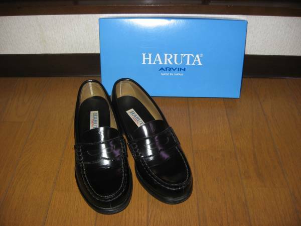 ★超美品！学校指定のHARUTA（ハルタ）ARVINのローファー4505黒23cm★