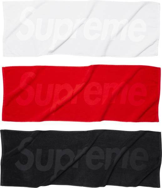  3色セット supreme terry logo hand towel