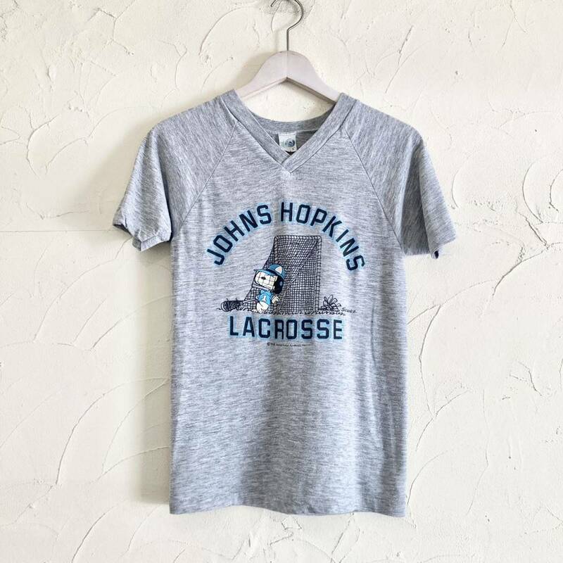 アメリカ製 ビンテージ ARTEX スヌーピー Lacrosse プリント半袖Tシャツ