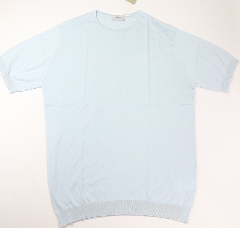 新品 John Smedley　ジョンスメドレー 最高級シーアイランドコットン　Tシャツ XLサイズ 　COAST BLUE
